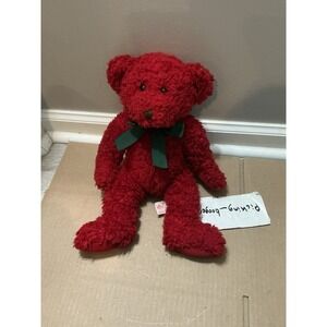 Vintage Russ Berrie Redford Red Christmas Teddy Bear